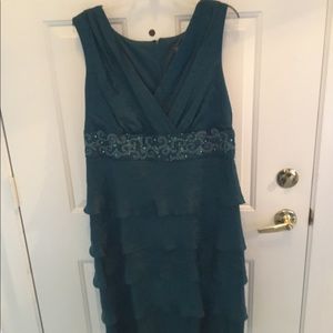 Teal cocktail dress